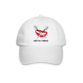 Shut up and throw (dark) - Baseballkappe - Weiß/Weiß - Vorne