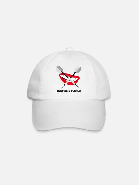 Shut up and throw (dark) - Baseballkappe - Weiß/Weiß