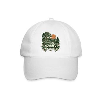 Morgen wächst hier – Waldlandschaft - Baseballkappe - Weiß/Weiß - Vorne