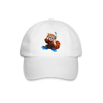 Tauchender Red Panda - Baseballkappe - Weiß/Weiß - Vorne