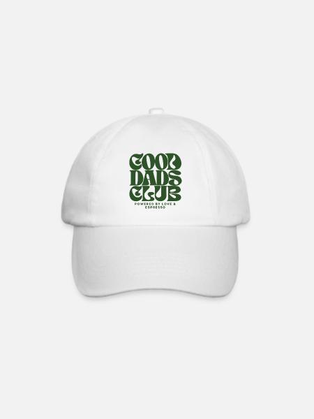 Good Dads Club – Powered by Love & Espresso - Baseballkappe - Weiß/Weiß