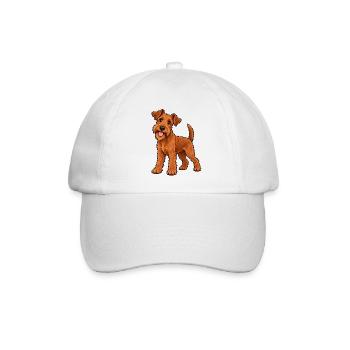 Irish Terrier Kawaii Style – Süßer Terrier - Baseballkappe - Weiß/Weiß - Vorne