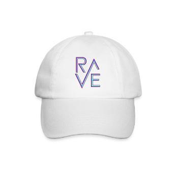 Rave Neon - Baseballkappe - Weiß/Weiß - Vorne