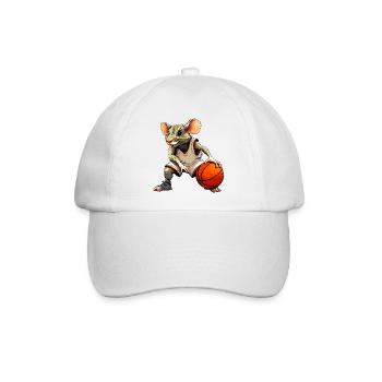 Ratte Basketball - Baseballkappe - Weiß/Weiß - Vorne