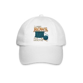 Ich zähle Reihen, nicht Minuten - Baseballkappe - Weiß/Weiß - Vorne