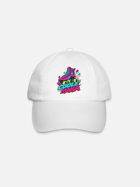Neon Roller Mama - Baseballkappe - Weiß/Weiß