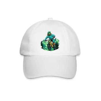 Papageien Bike / Biker Papagei - Baseballkappe - Weiß/Weiß - Vorne