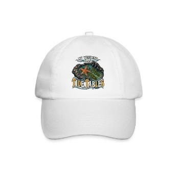 Mein Wochenende hat Gezeitentabellen - Baseballkappe - Weiß/Weiß - Vorne