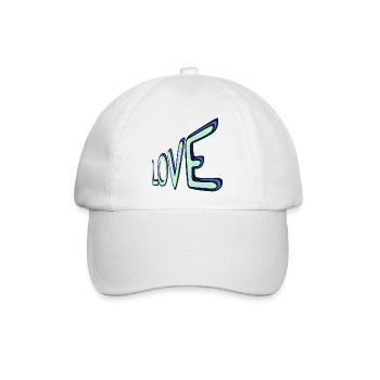 Liebes Neon Schriftzug - Baseballkappe - Weiß/Weiß - Vorne
