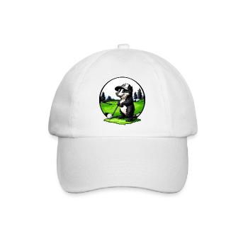 Stinktier Golfspieler - Baseballkappe - Weiß/Weiß - Vorne