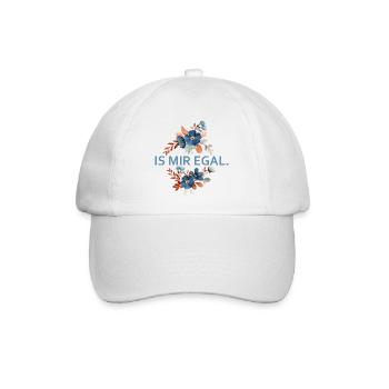 Blumenakzent Is Mir Egal - Baseballkappe - Weiß/Weiß - Vorne