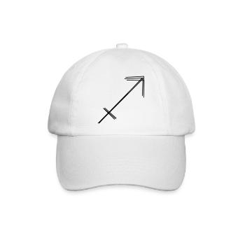 Sternzeichen Schütze handgezeichnet - Baseballkappe - Weiß/Weiß - Vorne