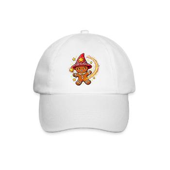 Weihnachtskeks, frohe Weihnachten, Weihnachten - Baseballkappe - Weiß/Weiß - Vorne