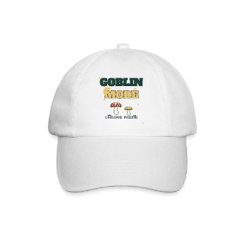 Goblin-Modus Pilzsammler - Baseballkappe - Weiß/Weiß - Vorne