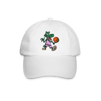 Alligator Basketball Krokodil - Baseballkappe - Weiß/Weiß - Vorne