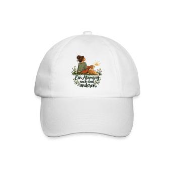 Achtsamkeit mit Hund - Baseballkappe - Weiß/Weiß - Vorne