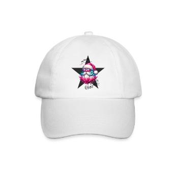 Weihnachtsmann - Fröhliche Weichnahten - Grß - Baseballkappe - Weiß/Weiß - Vorne