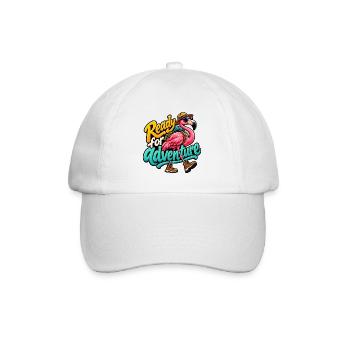 Flamingo - Baseballkappe - Weiß/Weiß - Vorne