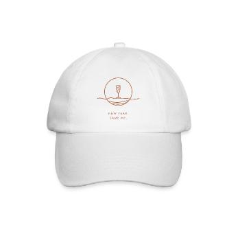 Neujahrsgeschenk – Neujahr. Ich auch. - Baseballkappe - Weiß/Weiß - Vorne