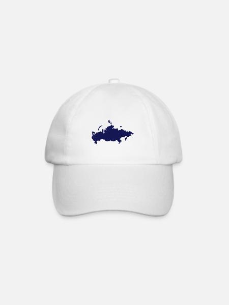 Russland - Baseballkappe - Weiß/Weiß