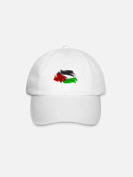 flag of Palestine - Baseballkappe - Weiß/Weiß