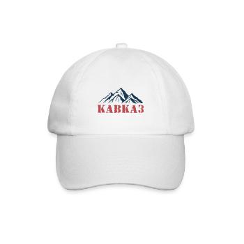 Kavkaz Kaukasus Chechnya Dagestan Geschenk - Baseballkappe - Weiß/Weiß - Vorne