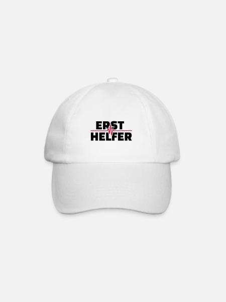 Ersthelfer - Baseballkappe - Weiß/Weiß