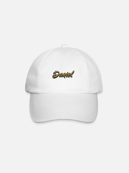 Daniel Vorname Name individuell personalisiert - Baseballkappe - Weiß/Weiß