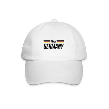 germany flagge deutschland team - Baseballkappe - Weiß/Weiß - Vorne