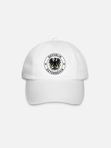 Österreich - Baseballkappe - Weiß/Weiß