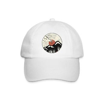 Mountain Sound Grafik - Baseballkappe - Weiß/Weiß - Vorne