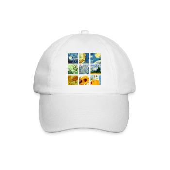 Van Art Gogh Grafik - Baseballkappe - Weiß/Weiß - Vorne