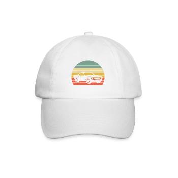 Classic Vintage Car V8 Muscle Car Geschenk - Baseballkappe - Weiß/Weiß - Vorne