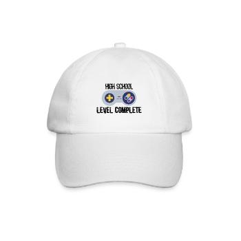 Highschool Gamer Online Abschluss Spruch Geschenk - Baseballkappe - Weiß/Weiß - Vorne