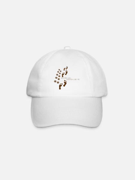 Hunde Pfote Zusammhalt Spruch Geschenk - Baseballkappe - Weiß/Weiß