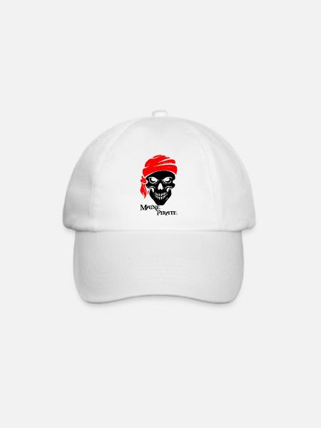 Pirat Piraterie Maine Pirat Geschenk - Baseballkappe - Weiß/Weiß