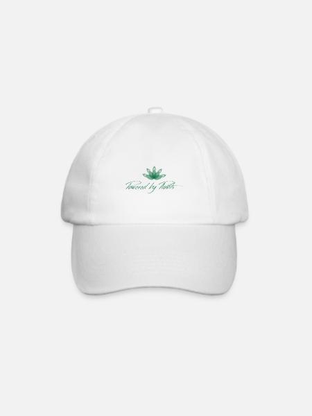 Powered by plants Lebensstil Geschenk - Baseballkappe - Weiß/Weiß