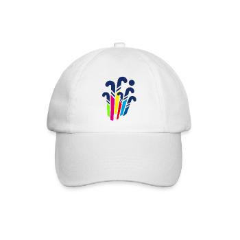 Bunte Hockeyschläger - Baseballkappe - Weiß/Weiß - Vorne