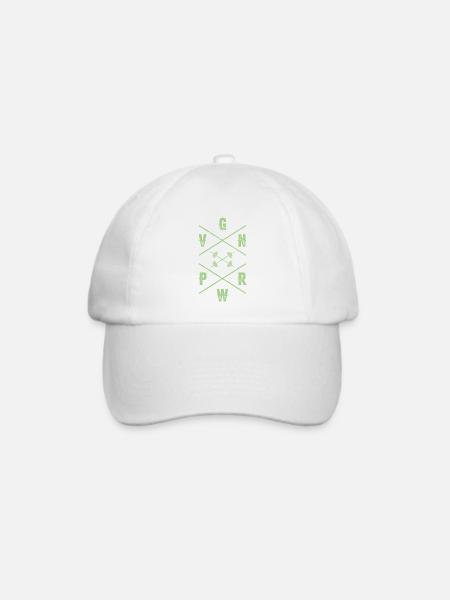 Vegan Power Geschenk - Baseballkappe - Weiß/Weiß