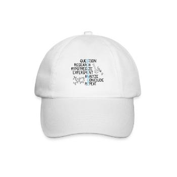 Science Geschenk - Baseballkappe - Weiß/Weiß - Vorne