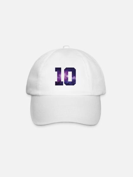 10 zahl jahre - Baseballkappe - Weiß/Weiß