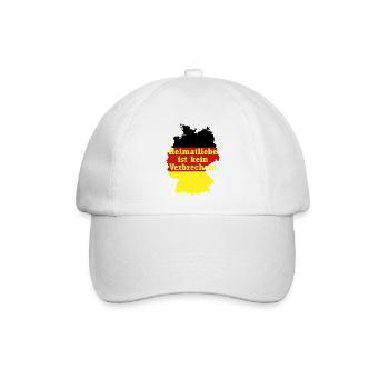 Heimatliebe ist kein Verbrechen Deutschland - Baseballkappe - Weiß/Weiß - Vorne