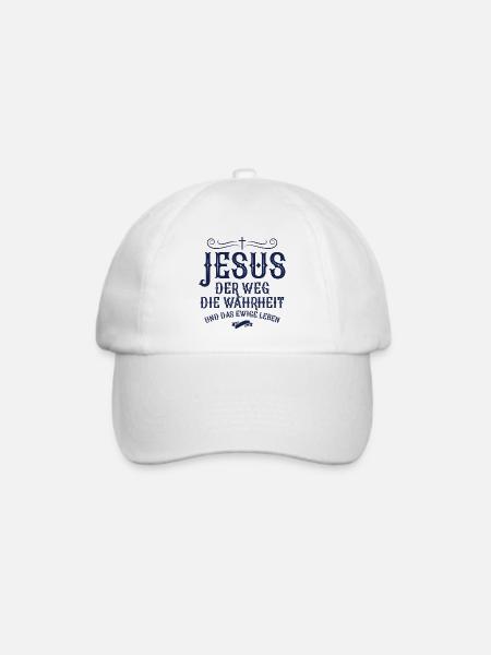 Jesus Christus Wahrheit Rettung - Baseballkappe - Weiß/Weiß