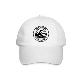 Das Atmen ist für die Schwachen - Baseballkappe - Weiß/Weiß - Vorne