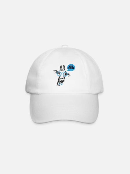 Hoch ErFREUD Lustige Giraffe Psychologen Sprüche - Baseballkappe - Weiß/Weiß