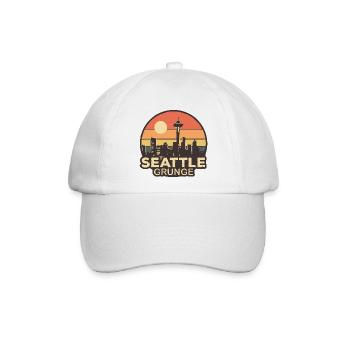 Seattle Grunge - Baseballkappe - Weiß/Weiß - Vorne