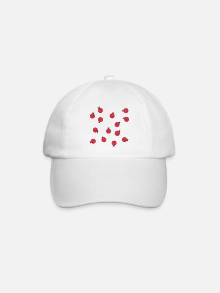 Marienkäfer - Baseballkappe - Weiß/Weiß