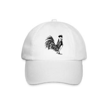Hahn Gockel Tier - Baseballkappe - Weiß/Weiß - Vorne