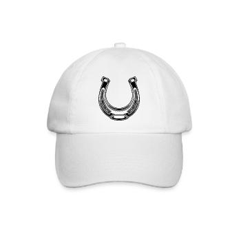 hufeisen symbol - Baseballkappe - Weiß/Weiß - Vorne
