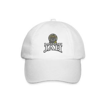 Rastafari Jah - Baseballkappe - Weiß/Weiß - Vorne